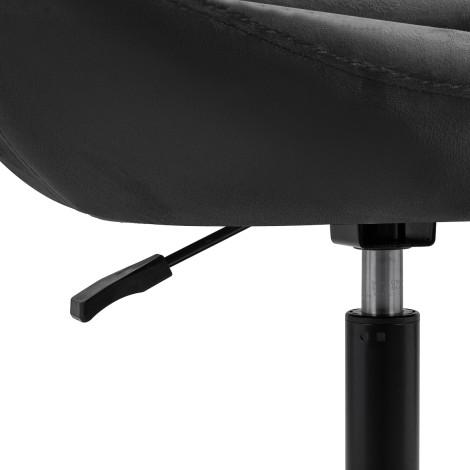 Silla giratoria 4Rico QS-BL12G negra — detalle de los controles