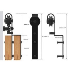 Použité Posuvné dvere Set 229cm Bonikluba J75DFS Bypass Až 2 × 108cm (bez dverí)