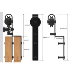 Flytta kit Bypass 153cm Bonikluba J05DFs upp till 2 × 70cm (utan dörrar)