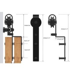 Sťahovacia sada Bypass 153cm Bonikluba J05DFS Až 2 × 70cm (bez dverí)