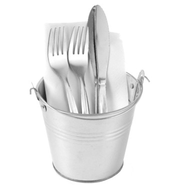 A miniature steel bucket...