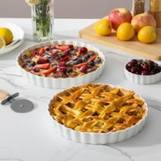 Käytetyt Tarts ja LoveCasa Dough 25cm 2 kpl. Valkoinen posliini