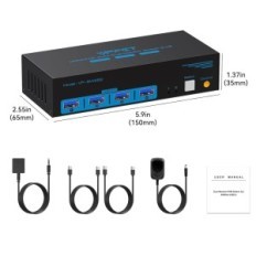 Switch KVM 8K60HZ DP / HDMI 2XPC 2xMonitory CMSTEDCD SW222 4xUSB, 4K120Hz, USB 3.0