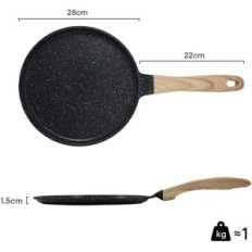 Posode za jelačinke Jenake 28 cm Granit premaz za indukcijo