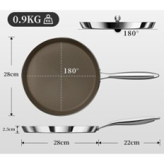 Keramikas Pann Innwarwell 28 cm Non-indukcijas Brūns Citi-BXG-14-11-BN izstāde