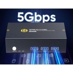 Stikalo KVM GREETHTEK GHT-S7232H2 HDMI USB3.0, 2xPC 2XMonitor, 4K @ 60Hz