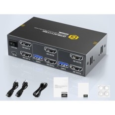Stikalo KVM GREETHTEK GHT-S7232H2 HDMI USB3.0, 2xPC 2XMonitor, 4K @ 60Hz