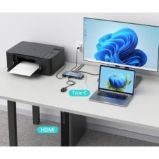 KVM MT-VIKI USB-C / HDMI 2XPC 4K60HZ Schakelaar 65W naar MacBook / PC