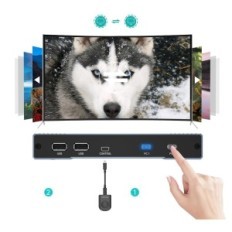 KVM MT-Viki USB-C / HDMI 2xPC 4k60hz kytkin 65W MacBook / PC