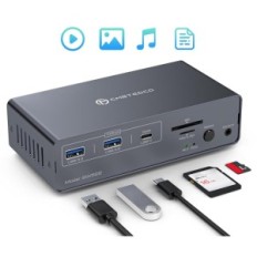 KVM 2XPC 2xmonitor Docking Station USB-C, HDMI + DP 4K, 13W1, SD, 10Gbps