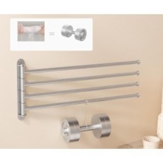 Begagnade KES A2103S4L50 handdukshållare 4-arm 50cm rostfritt stål