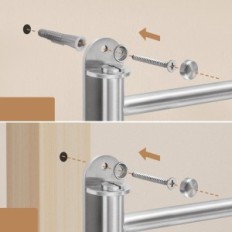Használt törölköző tartó KES A2103S4L50 4- kar 50cm rozsdamentes acél