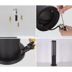 Záhradné lampy LED Kingwen OS1186 12W 3000K 60cm IP65 Black G Trieda Výstava