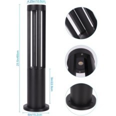 Hage Lamp LED Kingwen OS1186 12W 3000K 60cm IP65 Black G Klasseutstilling