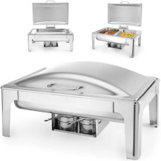 Réchauffeur de plats pour pâtes, bougie en acier satiné GN 1/1