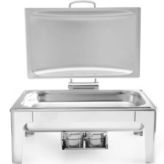 Réchauffeur de plats pour pâtes, bougie en acier satiné GN 1/1