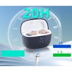 Used WEIYII VHP-1633 digital hearing aid for seniors 4 charging pouch modes