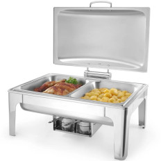 Réchauffeur de plats pour pâtes, bougie en acier satiné GN 1/1