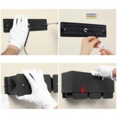 Záhradné svetlá Kingwen 2 ks 30W Black IP65 3000K Nastaviteľný uhol