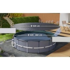 Kasutatud basseini kate 450cm planenfux (ring 520cm) 2in1 PE 200 g / m², 420-460cm