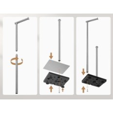 Soporte de papel higiénico Kes BPH286 usado con stock, acero Sus304