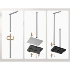 Begagnade KES BPH286 Toalettpapperstativ med lager, stål sus304