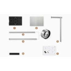 Soporte de papel higiénico Kes BPH286 usado con stock, acero Sus304