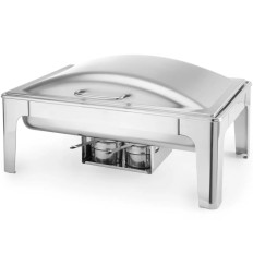 Réchauffeur de plats pour pâtes, bougie en acier satiné GN 1/1