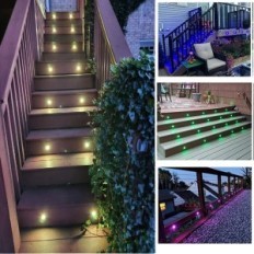 Set 10 LED lamps built-in RGBWW 0.6W Ø31mm, IP67, 12V