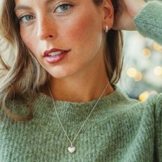 Silver FF74SSS92545-8 FF74SSSSSS92545-8 Collier avec coeur "Leur Liebe dich" cadeau pour une femme