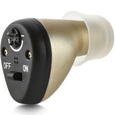 Amplificatore acustico cic usato per anziani nero sinistro dell'orecchio con riduzione del rumore