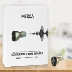 Amplificatore acustico cic usato per anziani nero sinistro dell'orecchio con riduzione del rumore