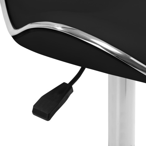 Gabbiano cosmetic stool q-4599 black — close-up of the controls