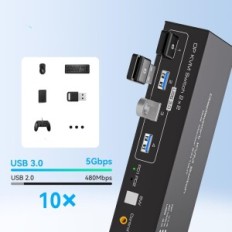 Unvollständiger Switch KVM DisplayPort 1.4 8K60Hz 4K144Hz 2 PC 2 USB 3.0 Monitore