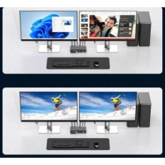 Nepotpun prekidač KVM DisplayPort 1.4 8K60Hz 4K144Hz 2 PC 2 USB 3.0 monitora