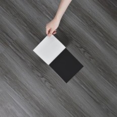 PVC Yullape podlahová dlažba Samolepící dřevo jako Sada 24 šedá