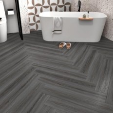 PVC Yullpaper floor tiles Self-adhesive wood-like set 24 gray