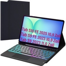 Tapaus näppäimistö Galaxy Tab S9 / S9 FE 11 "Rofei Qwertz TouchPad LED
