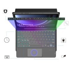 Případ s klávesnicí pro kartu Galaxy S9 / S9 FE 11 "Rofei Qwertz TouchPad LED