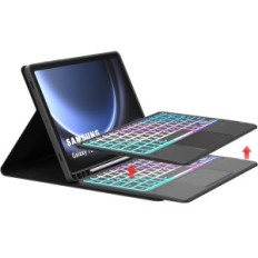 Prípad s klávesnicou pre kartu Galaxy S9 / S9 FE 11 "ROFEI QWERTZ TOUCHPAD LED