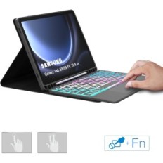 Případ s klávesnicí pro kartu Galaxy S9 / S9 FE 11 "Rofei Qwertz TouchPad LED