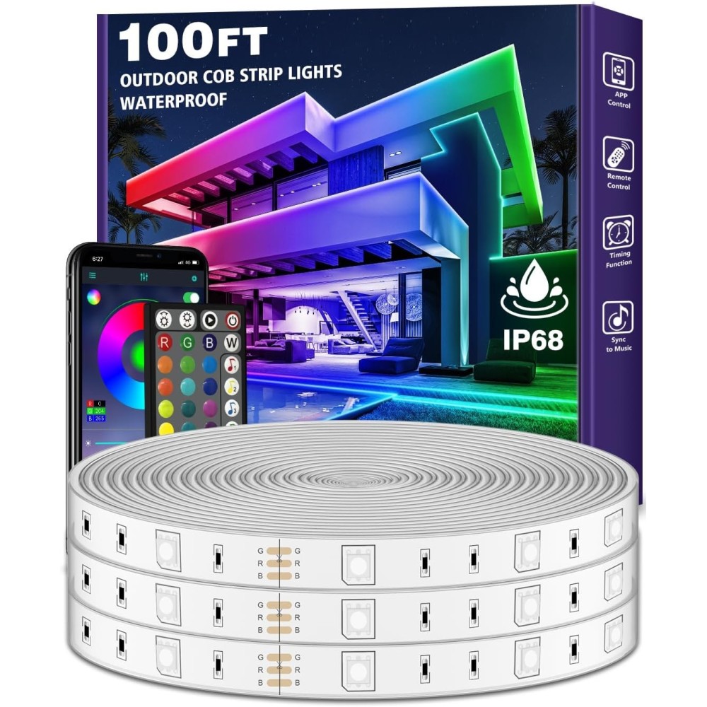 Zunanji LED TAPE 30M LETANSPAI RGB IP68 Vrt balkon Applique