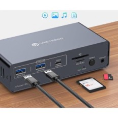 KVM USB-C 13W1 2 Switch 2 Monitory 2 HDMI 4K60Hz EDID Fquanmap FQ-DE-SW521 Výstava