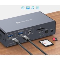 KVM USB-C 13W1 2 Schakelaar 2 Monitoren 2 HDMI 4K60HZ EDID FQUANMAP FQ-DE-SW521 Tentoonstelling