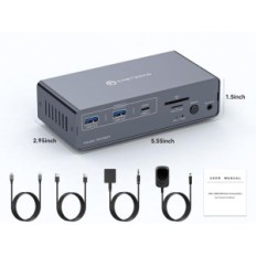 KVM USB-C 13W1 2 Schakelaar 2 Monitoren 2 HDMI 4K60HZ EDID FQUANMAP FQ-DE-SW521 Tentoonstelling