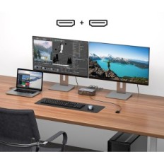 KVM USB-C 13W1 2 Switch 2 Övervakningar 2 HDMI 4K60Hz EDID FQUANMAP FQ-DE-SW521 Utställning