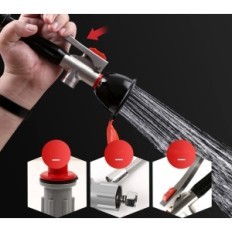 Gumijas stacija ar tērauda 304 cgoldenwall ar 1,5 m šļūteni (nav oriģināls iepakojums)