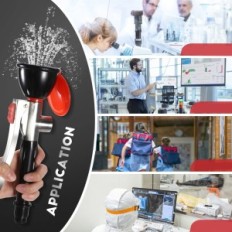 Rubberstation met staal 304 CGOLDENWALL met een 1,5 m slang (geen originele verpakking)