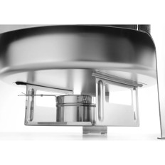 Réchaud à plat pour bougie en acier satinée ROND