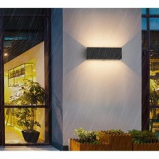 Lietota 30W sienas lampa ar klighten A310 / 3-3000K kustības sensoru 2 IP65 antracīts